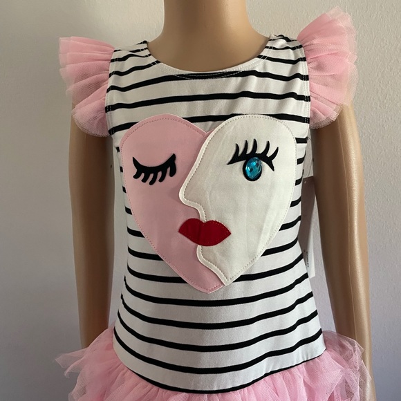BISCOTTI Little Girls' Face Time Dress with Frilled Bottom Size 6X NWT. - Picture 2 of 7
